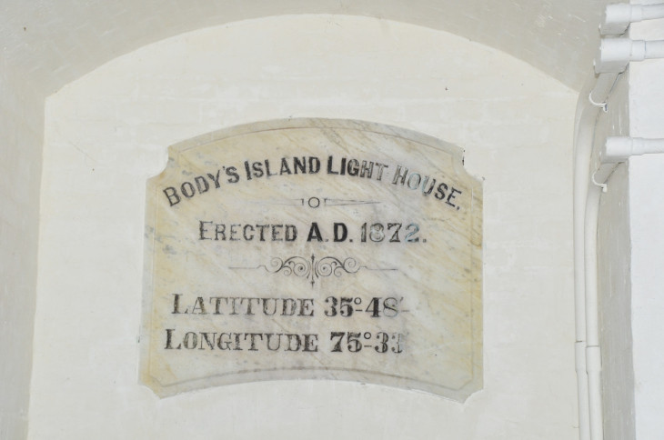 Body's Island Lighthouse Plaque