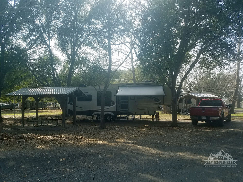 My campsite at Blanco State Park