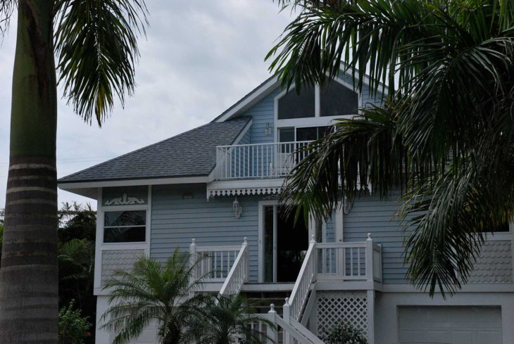 Master bedroom with balcony on Sanibel Island