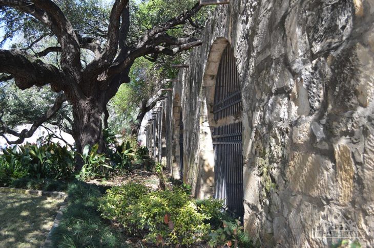 Wall around the Alamo grounds