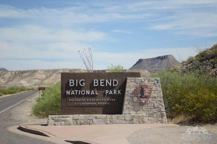 Big Bend National Park sign at entrance