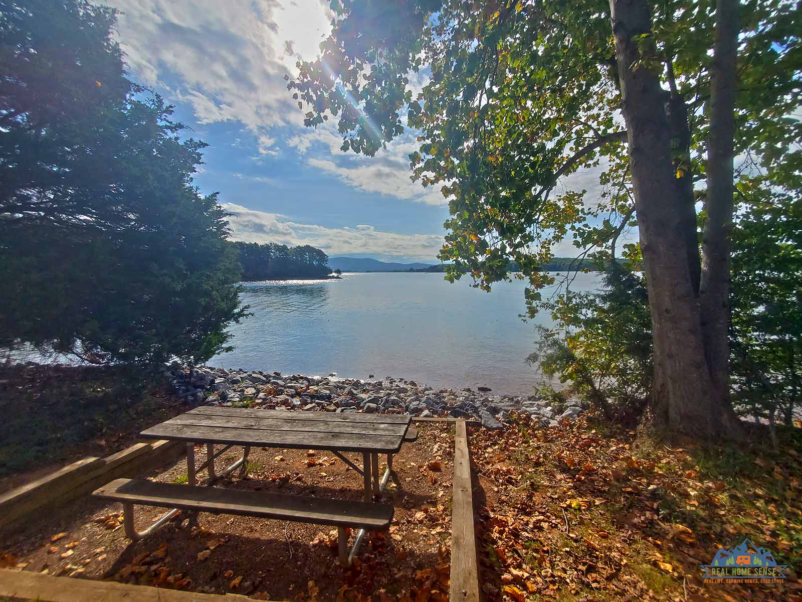 Picnic Table beside Smith Mountain Lake