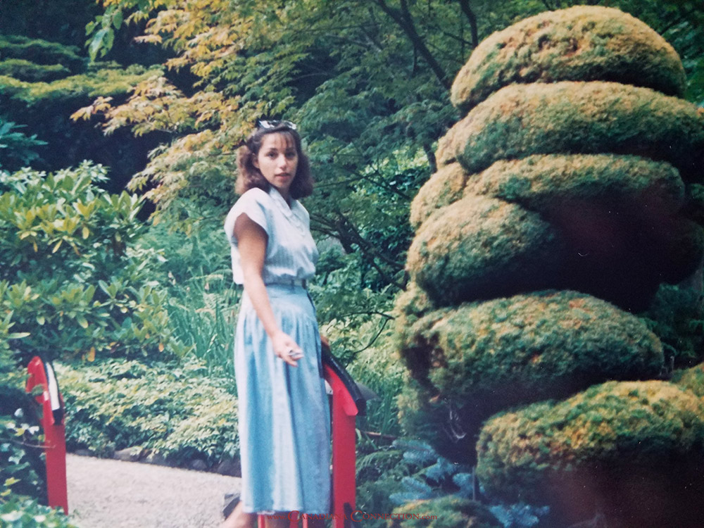 Author in Butchart Gardens in 1987