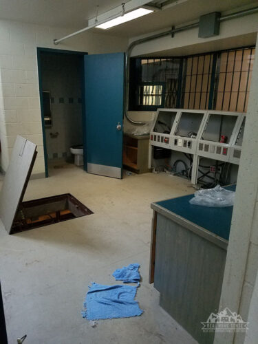 Image of the kingston pen escape route for guards in gym