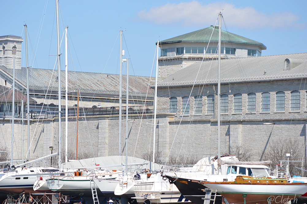 Exterior shot of kingston penitentiary from portsmouth harbour
